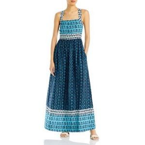 Faherty Gracie Linen Maxi Dress in Blue - Size S